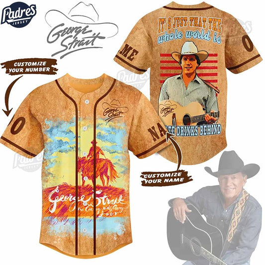 Custom Music George Strait Baseball Jersey Style - Padres Jersey Oasis: Elevate Your Baseball Style Game