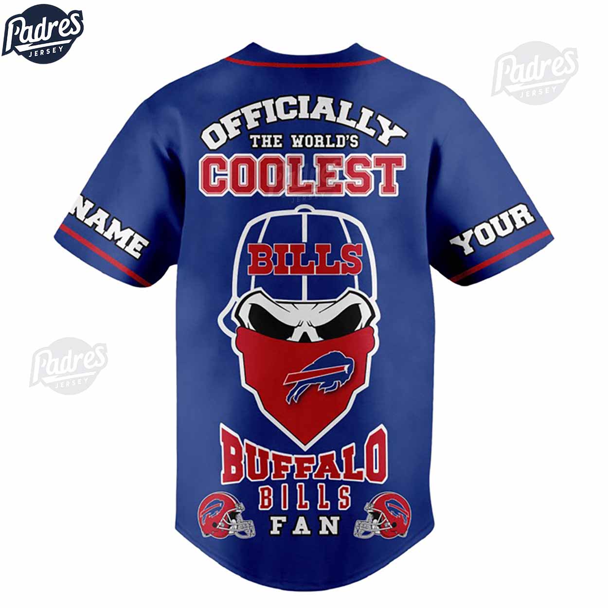 Custom Name Buffalo Bills Fan Baseball Jersey - Padres Jersey Oasis: Elevate Your Baseball Style Game