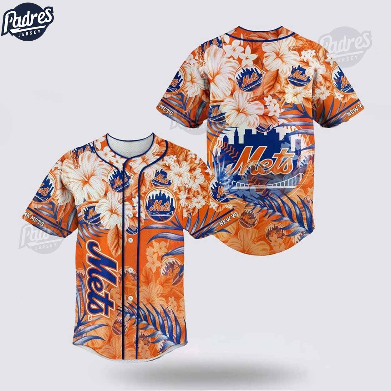 Custom New York Mets Flower Baseball Jersey - Padres Jersey Oasis: Elevate Your Baseball Style Game