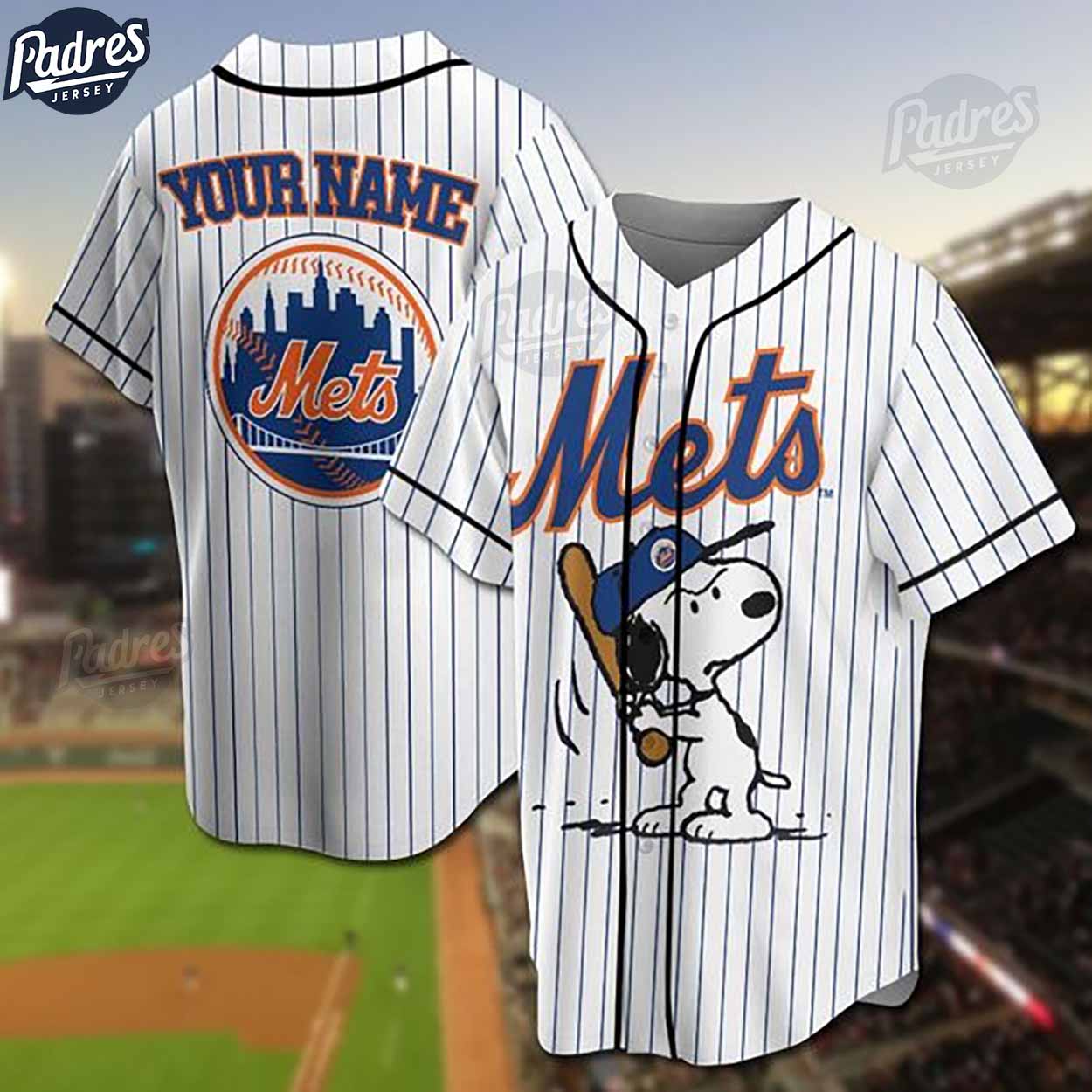 Custom New York Mets Snoopy Baseball Jersey - Padres Jersey Oasis: Elevate Your Baseball Style Game