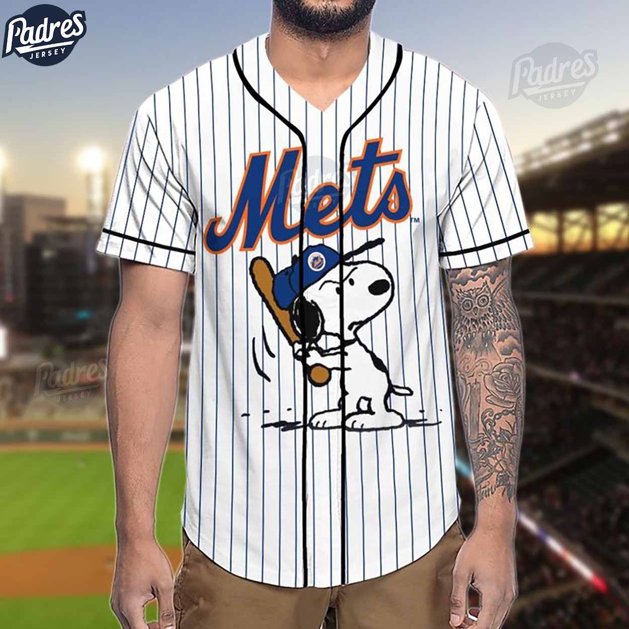Custom New York Mets Snoopy Baseball Jersey - Padres Jersey Oasis: Elevate Your Baseball Style Game
