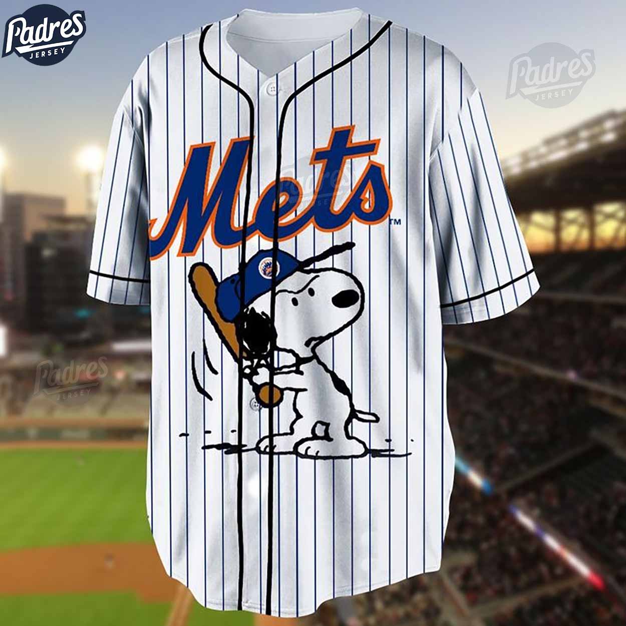 Custom New York Mets Snoopy Baseball Jersey - Padres Jersey Oasis: Elevate Your Baseball Style Game