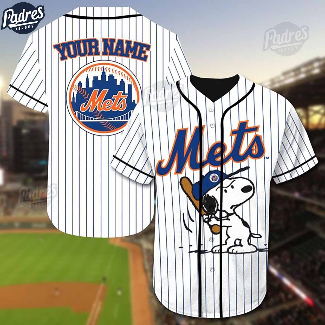 Custom New York Mets Snoopy Baseball Jersey - Padres Jersey Oasis: Elevate Your Baseball Style Game