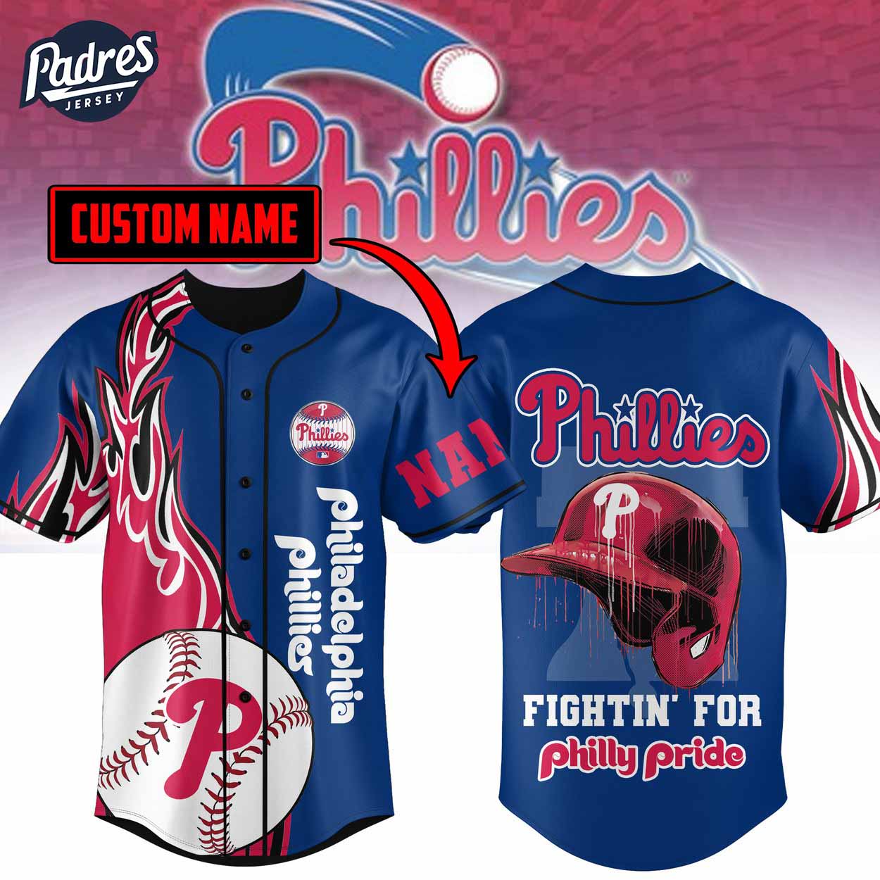 Custom Philadelphia Phillies Helmet Baseball Jersey - Padres Jersey Oasis: Elevate Your Baseball Style Game