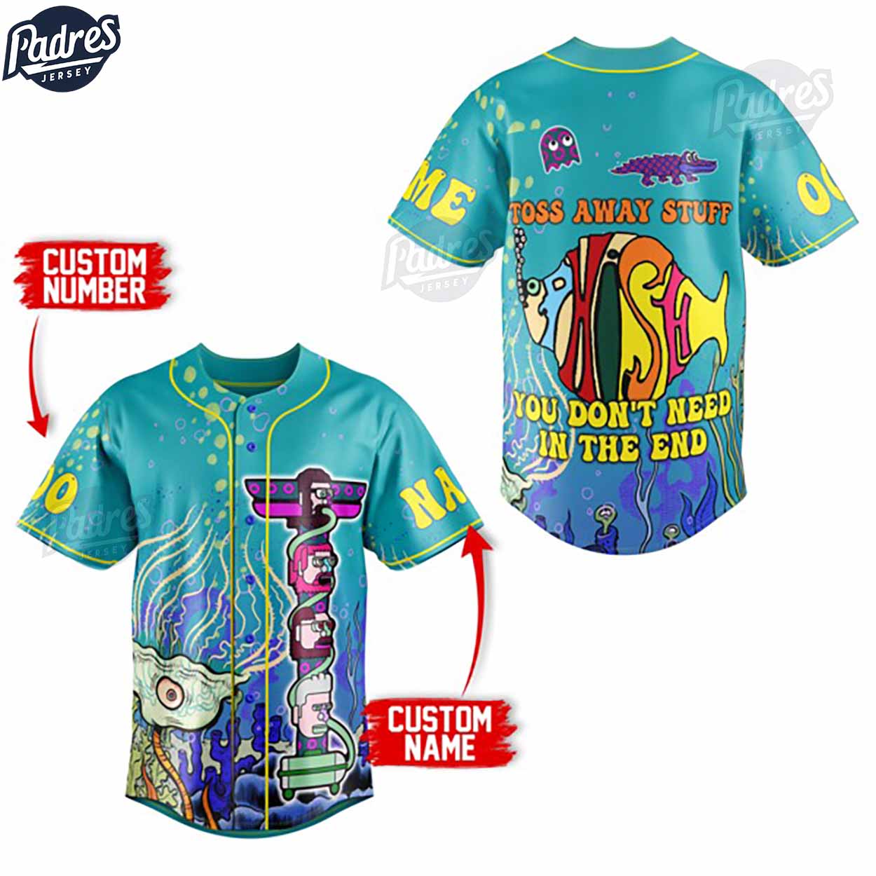 Custom Phish Baseball Jersey Style - Padres Jersey Oasis: Elevate Your Baseball Style Game