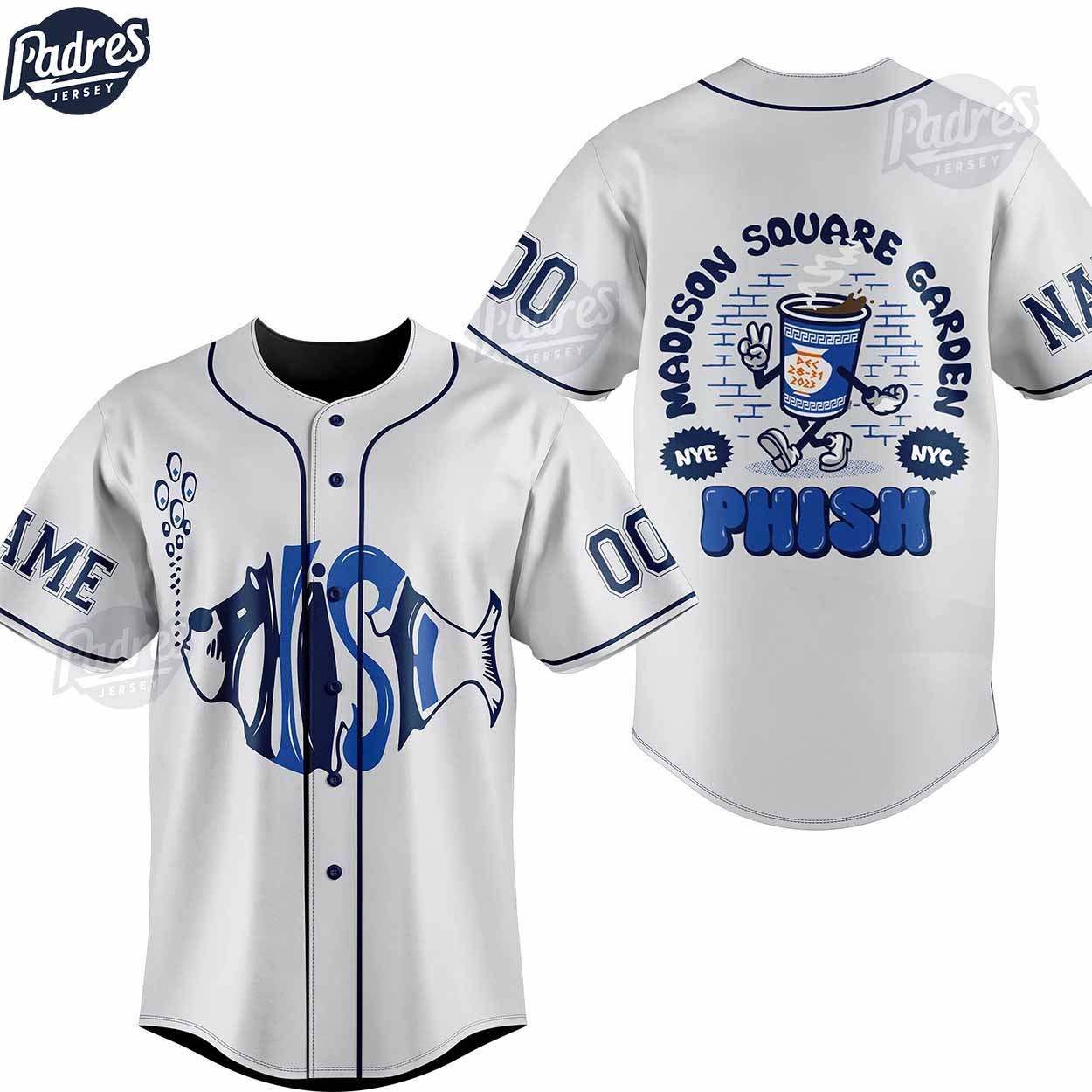 Custom Phish Madison Square Garden Baseball Jersey - Padres Jersey Oasis: Elevate Your Baseball Style Game