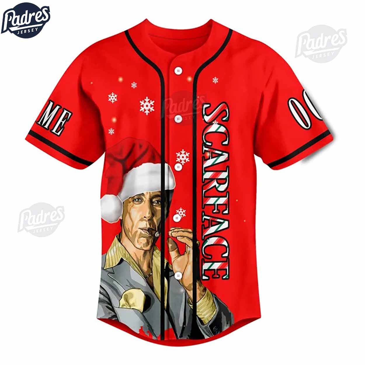 Custom Scarlet Let It Snow Christmas Baseball Jersey - Padres Jersey Oasis: Elevate Your Baseball Style Game