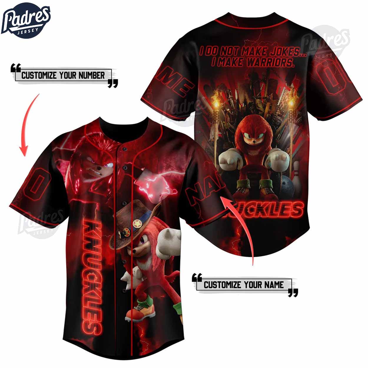 Custom Sonic Knuckles Baseball Jersey - Padres Jersey Oasis: Elevate Your Baseball Style Game