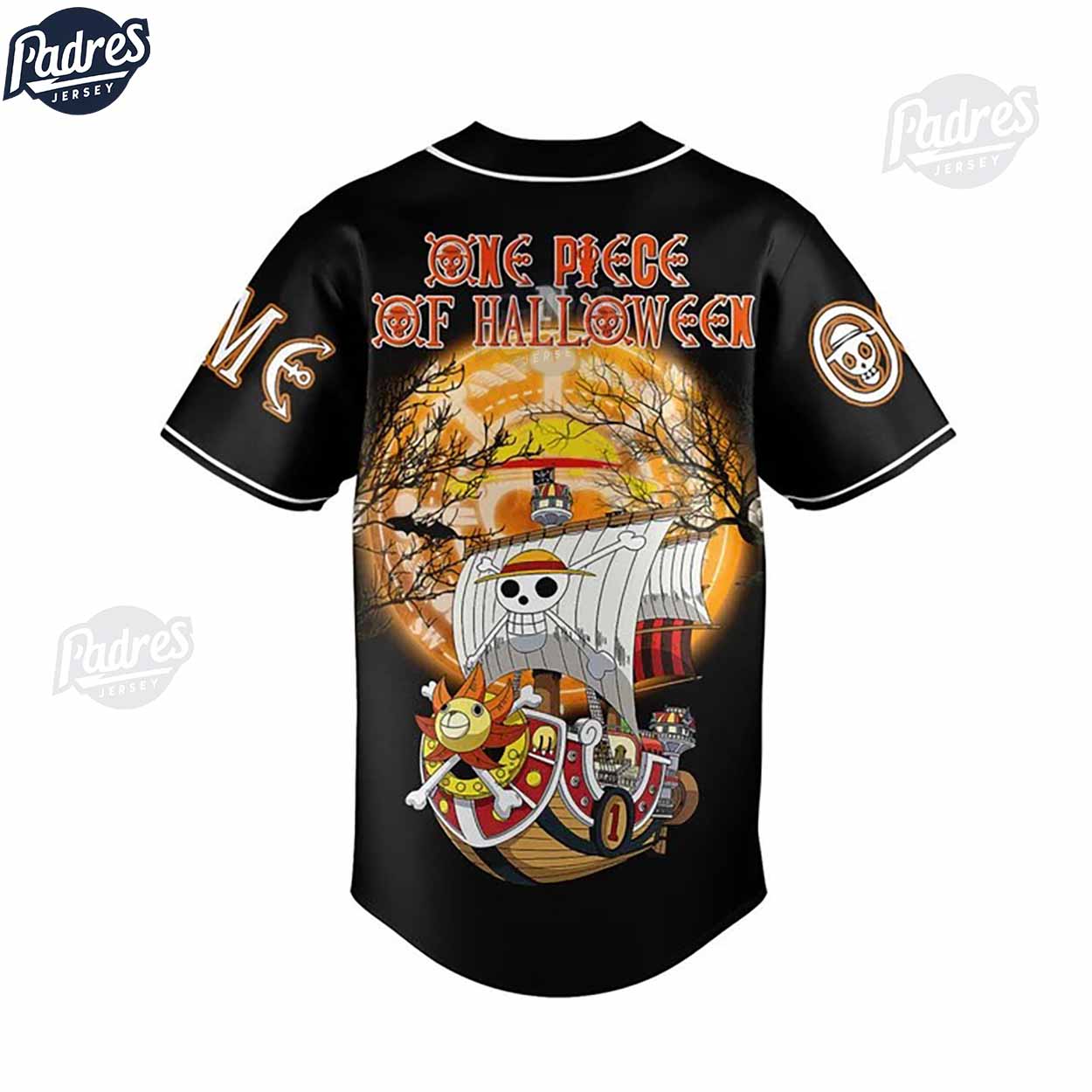 Custom Straw Hat Pirates One Piece Halloween Baseball Jersey - Padres Jersey Oasis: Elevate Your Baseball Style Game