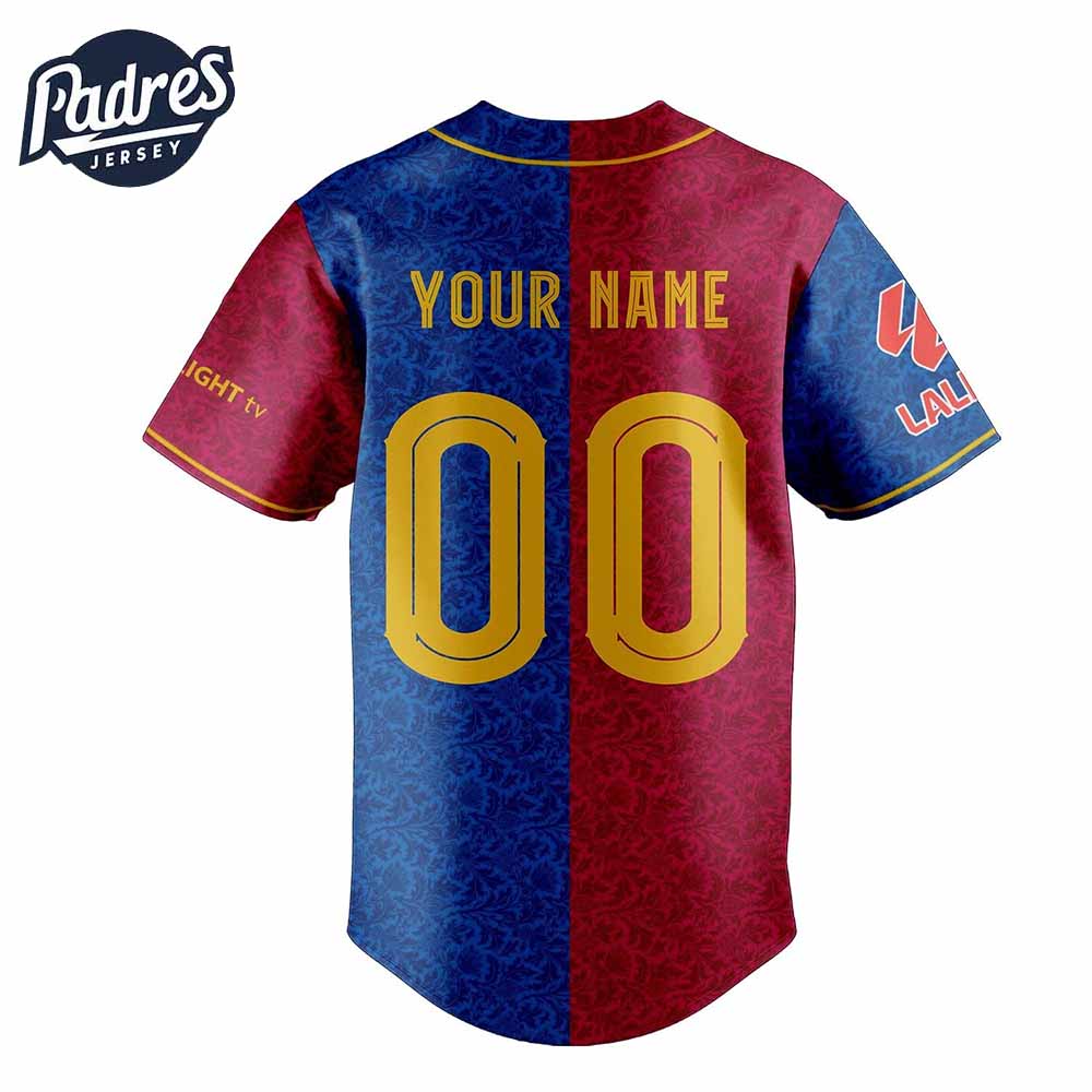 Custom Football Team Barcelona Baseball Jersey - Padres Jersey Oasis: Elevate Your Baseball Style Game