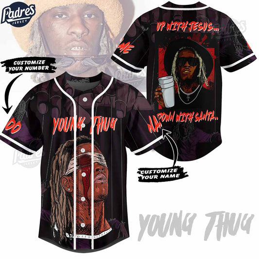 Custom Young Thug Baseball Jersey Style - Padres Jersey Oasis: Elevate Your Baseball Style Game