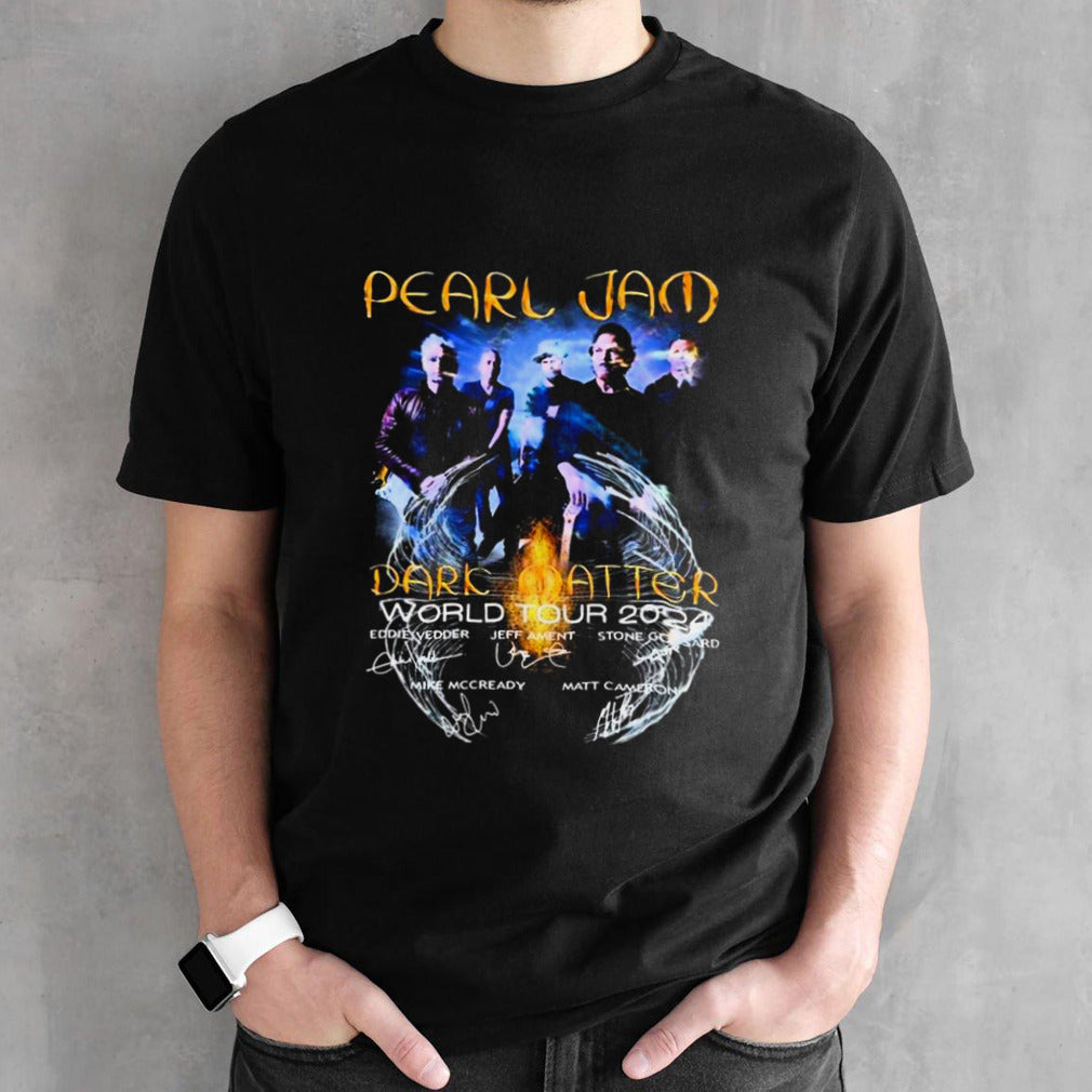 Dark Matter World Tour 2024 Fan Pearl Jam Signatures T-shirts