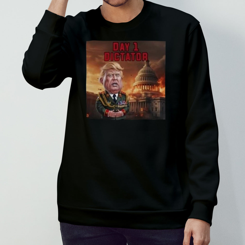 Donald Trump Day 1 Dictator Washington D.C. In Flames Shirt