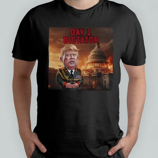 Donald Trump Day 1 Dictator Washington D.C. In Flames Shirt