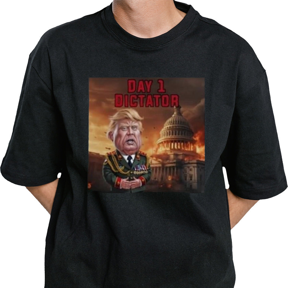 Donald Trump Day 1 Dictator Washington D.C. In Flames Shirt
