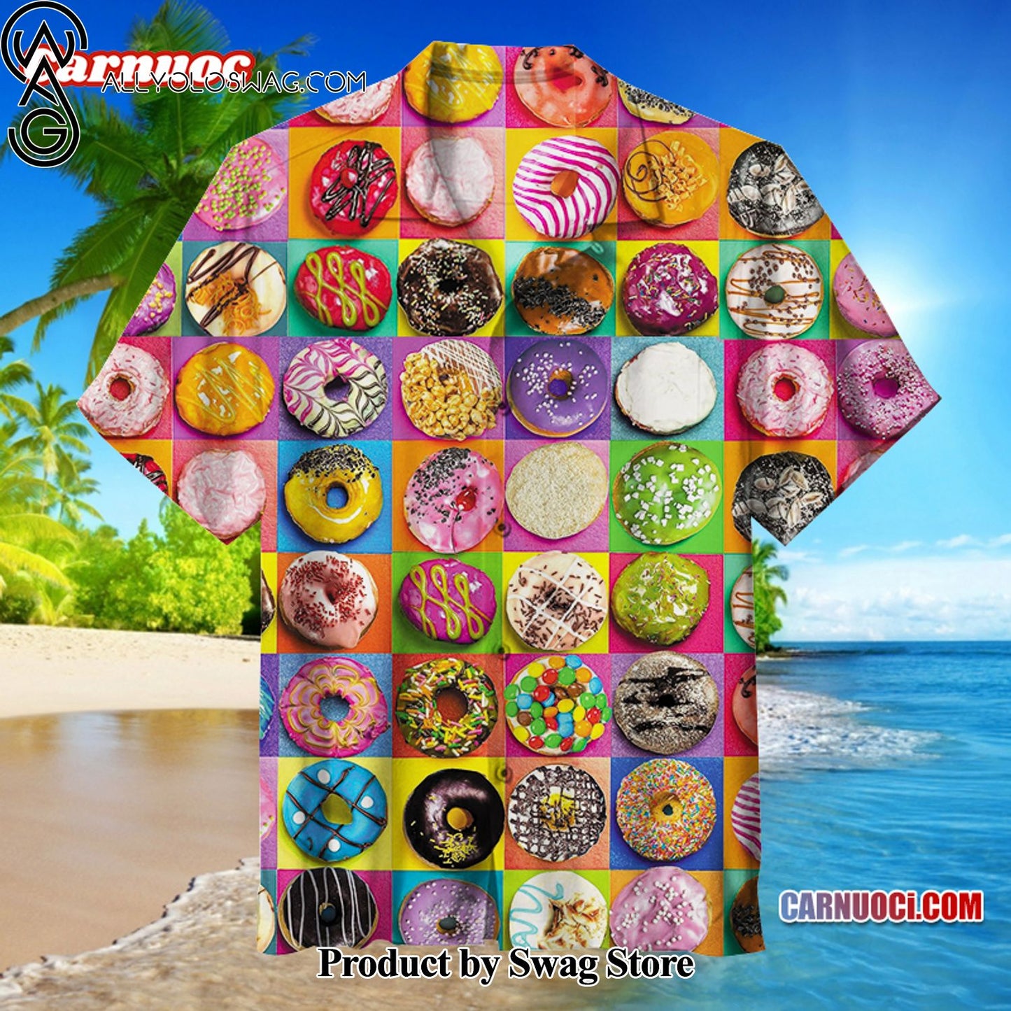 Donuts Abstract Pattern Hawaiian Shirt
