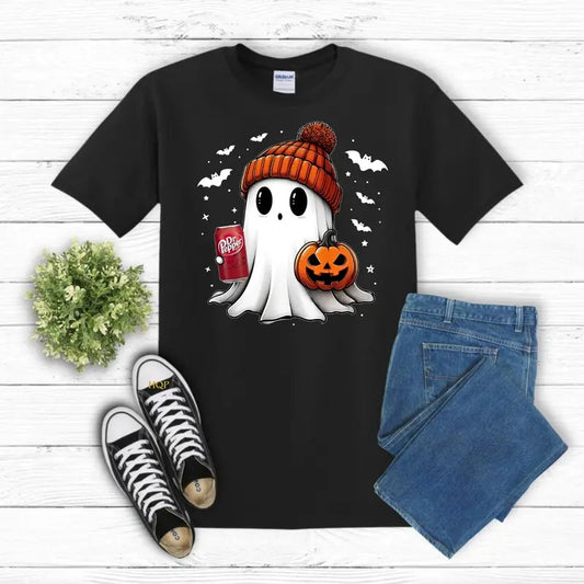 Dr Pepper Ghost Cute Halloween T-Shirt Comfort Fabric