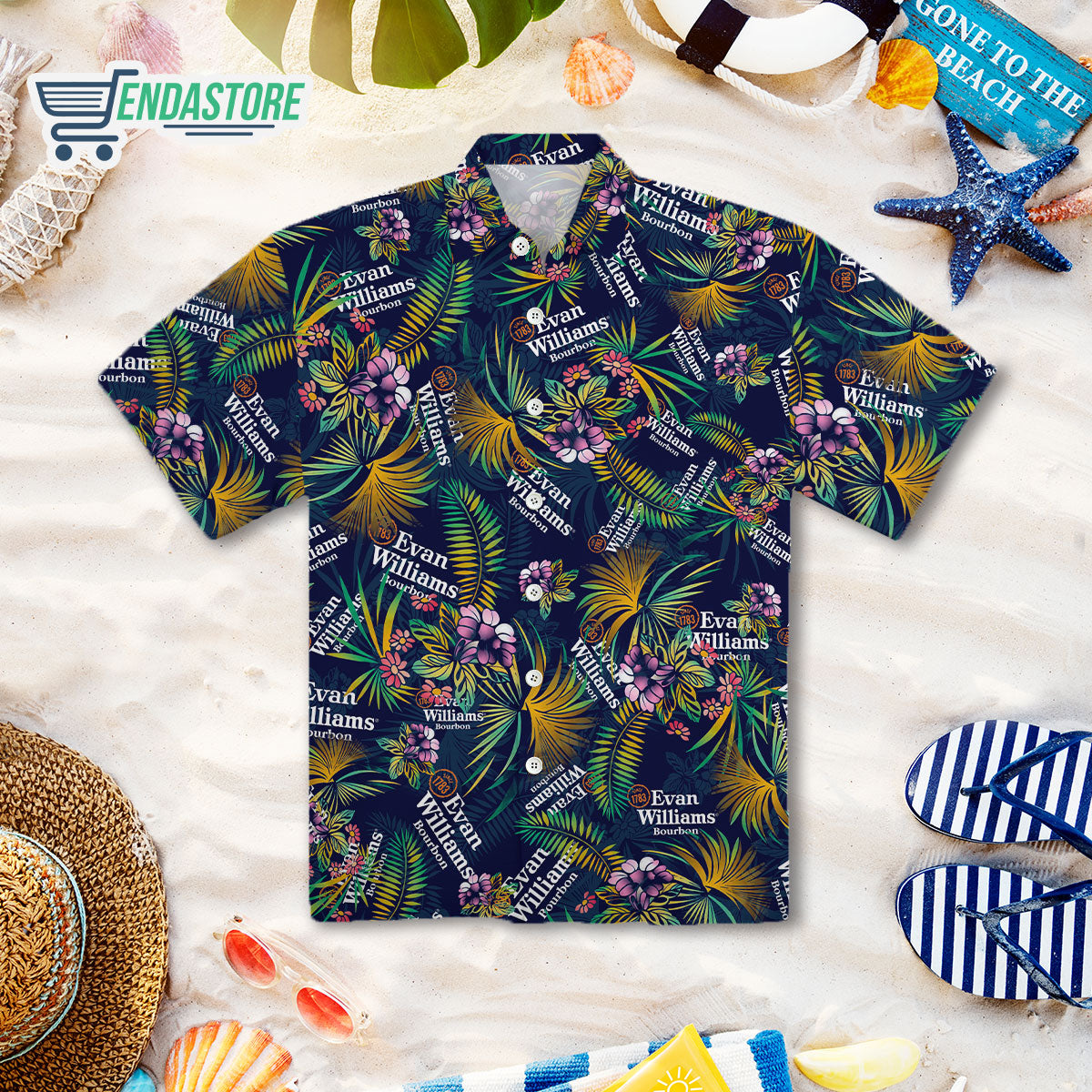 Evan Williams Bourbon Whiskey Unisex Hawaiian Shirt 7770