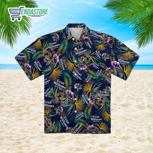 Evan Williams Bourbon Whiskey Unisex Hawaiian Shirt 7770
