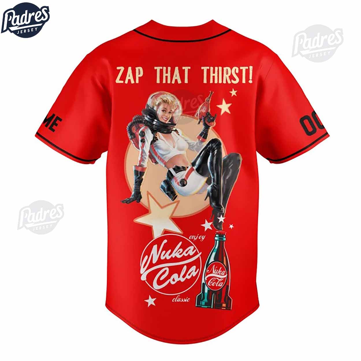 Fallout Zap That Thirst Baseball Jersey - Padres Jersey Oasis: Elevate Your Baseball Style Game