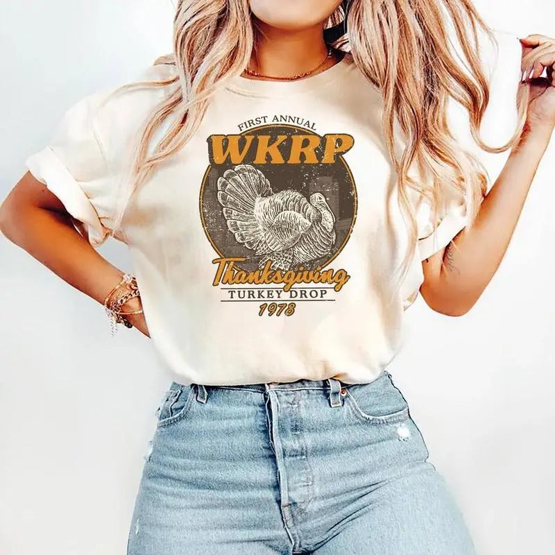 First Annual Thanksgiving Day Turkey Sweatshirt, In Cincinnati Movie Sweater, Thanksgiving Gift, Happy Thanksgiving Shirt, Drop Turkey Tee