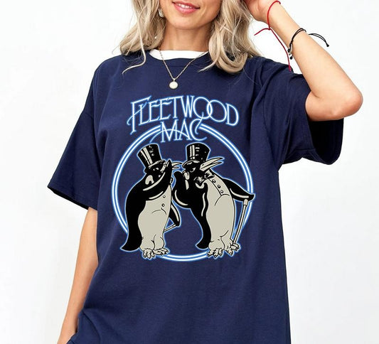 Fleetwood Mac Rumours Penguin Shirt Sweatshirt Hoodie, Whispering Penguins Vintage Music Shirt, Rock Band Parody Shirt, Gift For Music Lovers