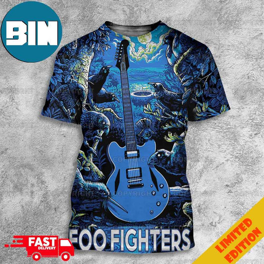Foo Fighters Wellington Tonight January 27 2024 Sky Stadium Wellington Merchandise Tour 3D T-Shirts