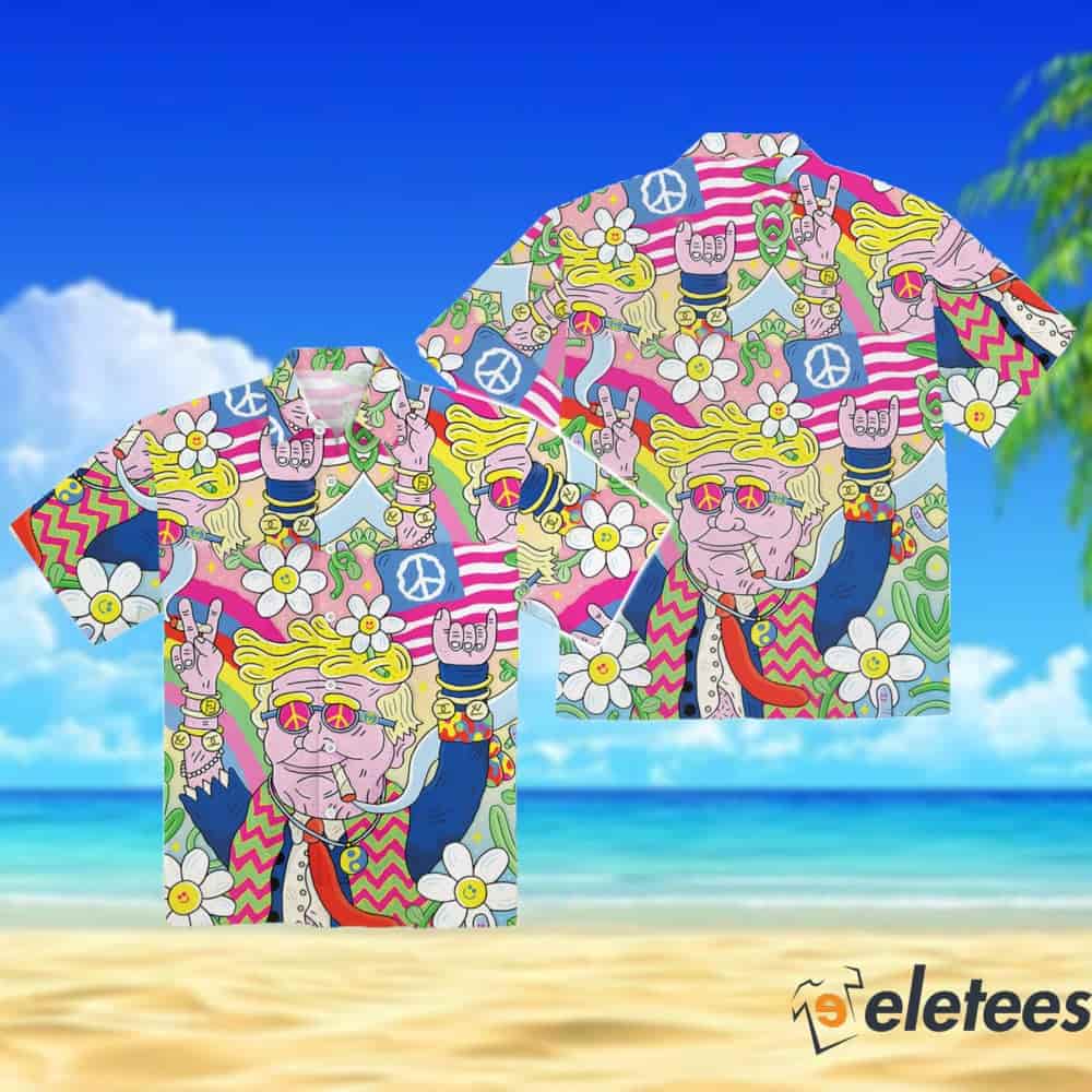 Funny Hippie Trump Meme Hawaiian Shirt