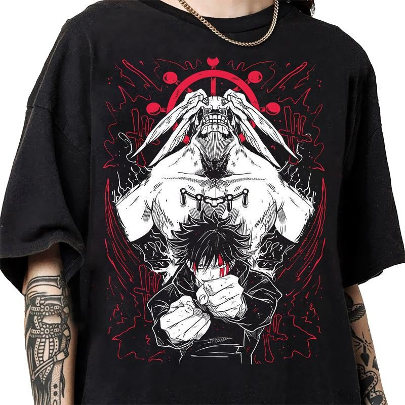 Fushiguro Megumi Anime Shirt, Anime Lover Shirt Cotton Crew Neck Anime Megumi Gift Men and Women T-shirt Menswear Top