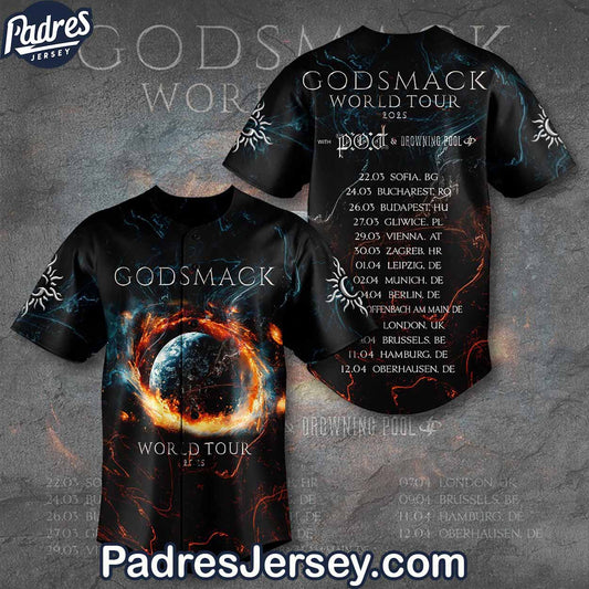 Godsmack World Tour 2025 Baseball Jersey Outfit - Padres Jersey Oasis: Elevate Your Baseball Style Game