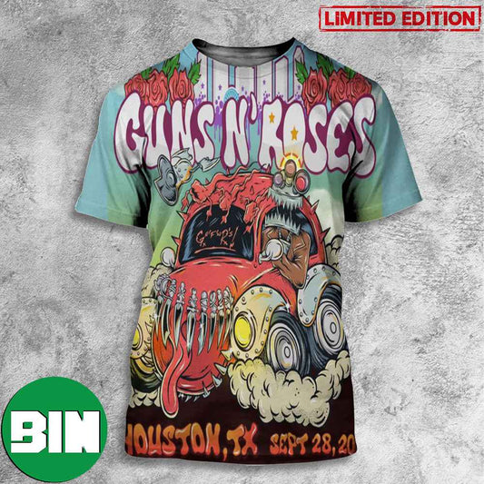 Guns N Roses Minute Maid Park Houston Texas September 28 2023 North American Tour 3D T-Shirts