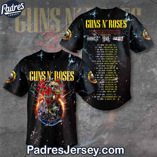 Guns N' Roses World Tour 2025 Baseball Jersey Outfit - Padres Jersey Oasis: Elevate Your Baseball Style Game