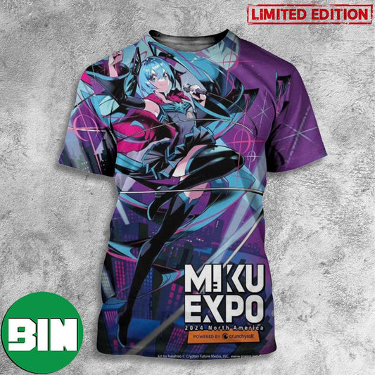 Hatsune Miku World Concert Tour Series Miku EXPO 2024 North America Celebrate 10th Anniversary 3D T-Shirts