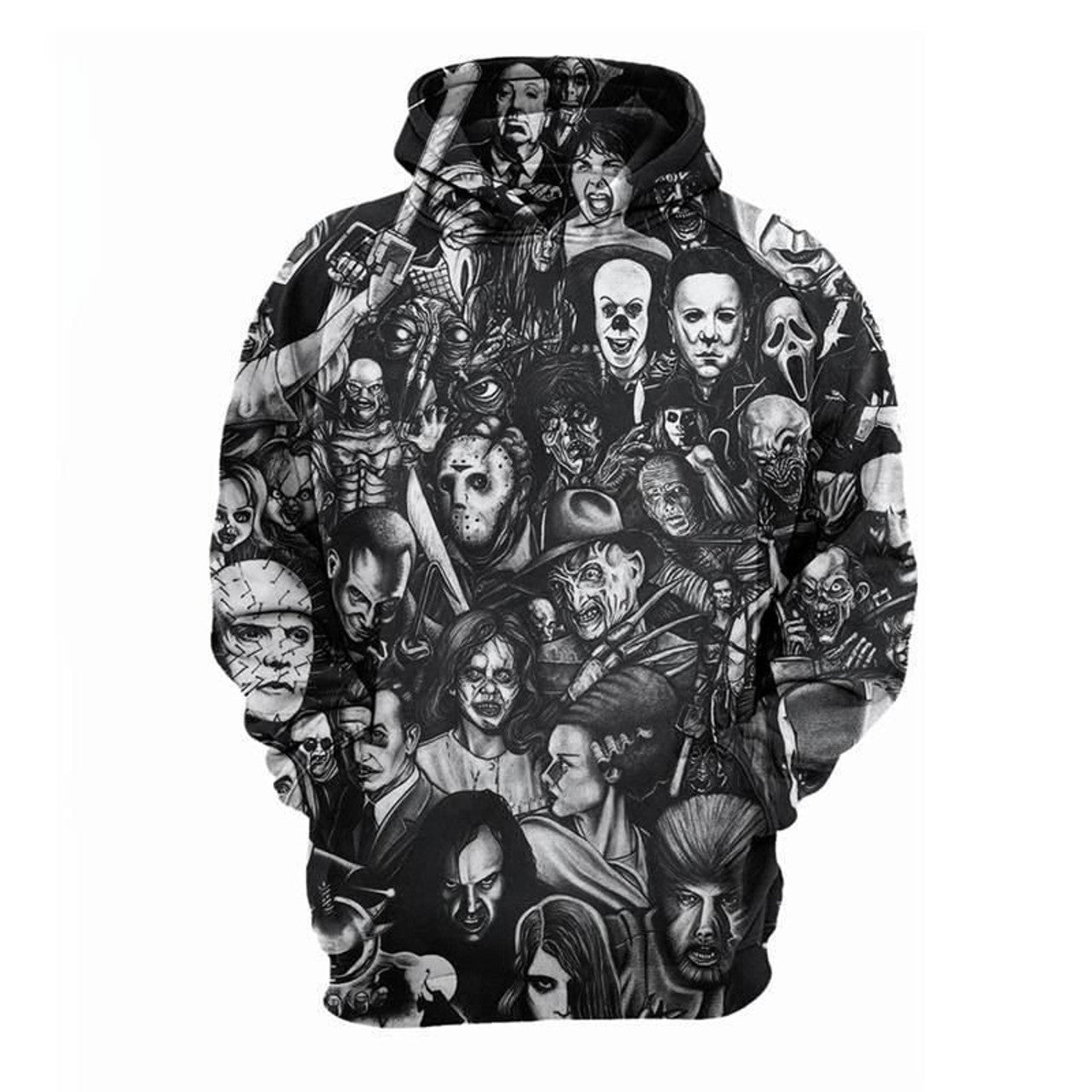 HickVibes 3D Printed Sweatshirt Halloween Horror Movie Long Sleeve Streetwear Hoodies Arts#1631s