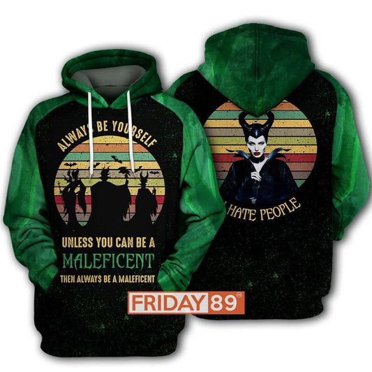 HickVibes Always Be A Maleficent Print B2982 3D Pullover Printed Over Unisex Hoodies