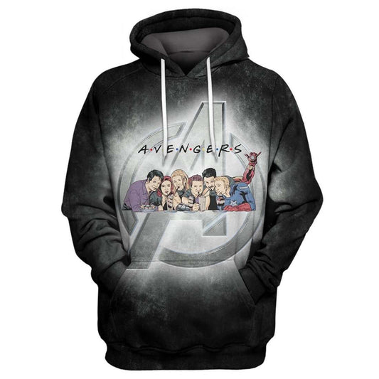 HickVibes Avengers Friends B2878 3D Pullover Printed Over Unisex Hoodies