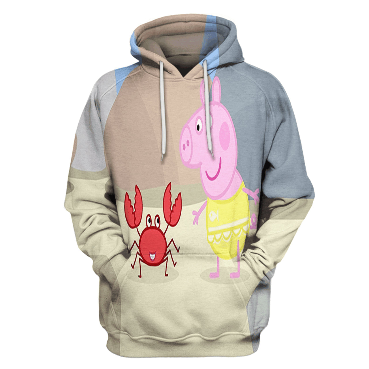 HickVibes Pull Over Peppa Pig B4870 3D Pullover Printed Over Unisex Hoodies
