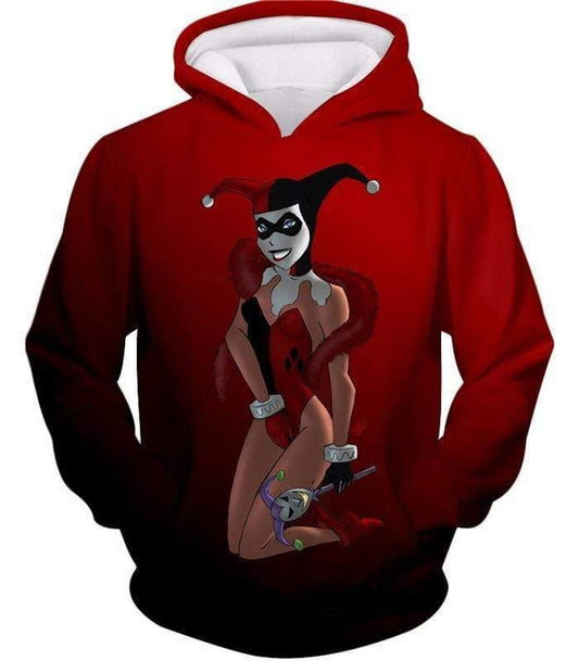 HickVibes Sexy Dc Comic Villain Harley Quinn Cool Red A3564 3D Pullover Printed Over Unisex Hoodies