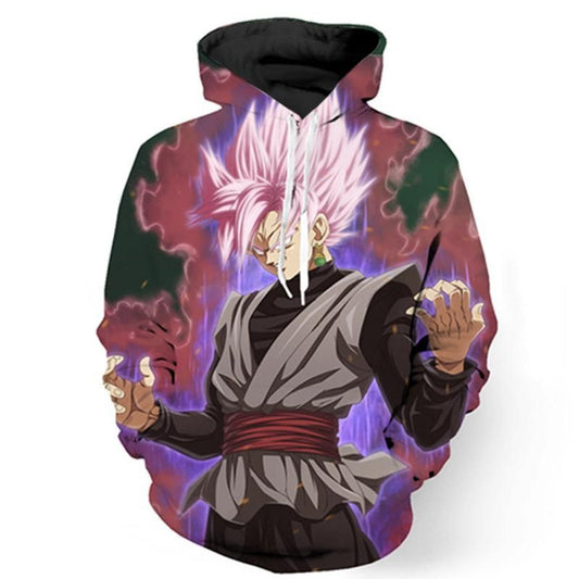 HickVibes Super Saiyan Goku Rose Print A1138 3D Pullover Printed Over Unisex Hoodies