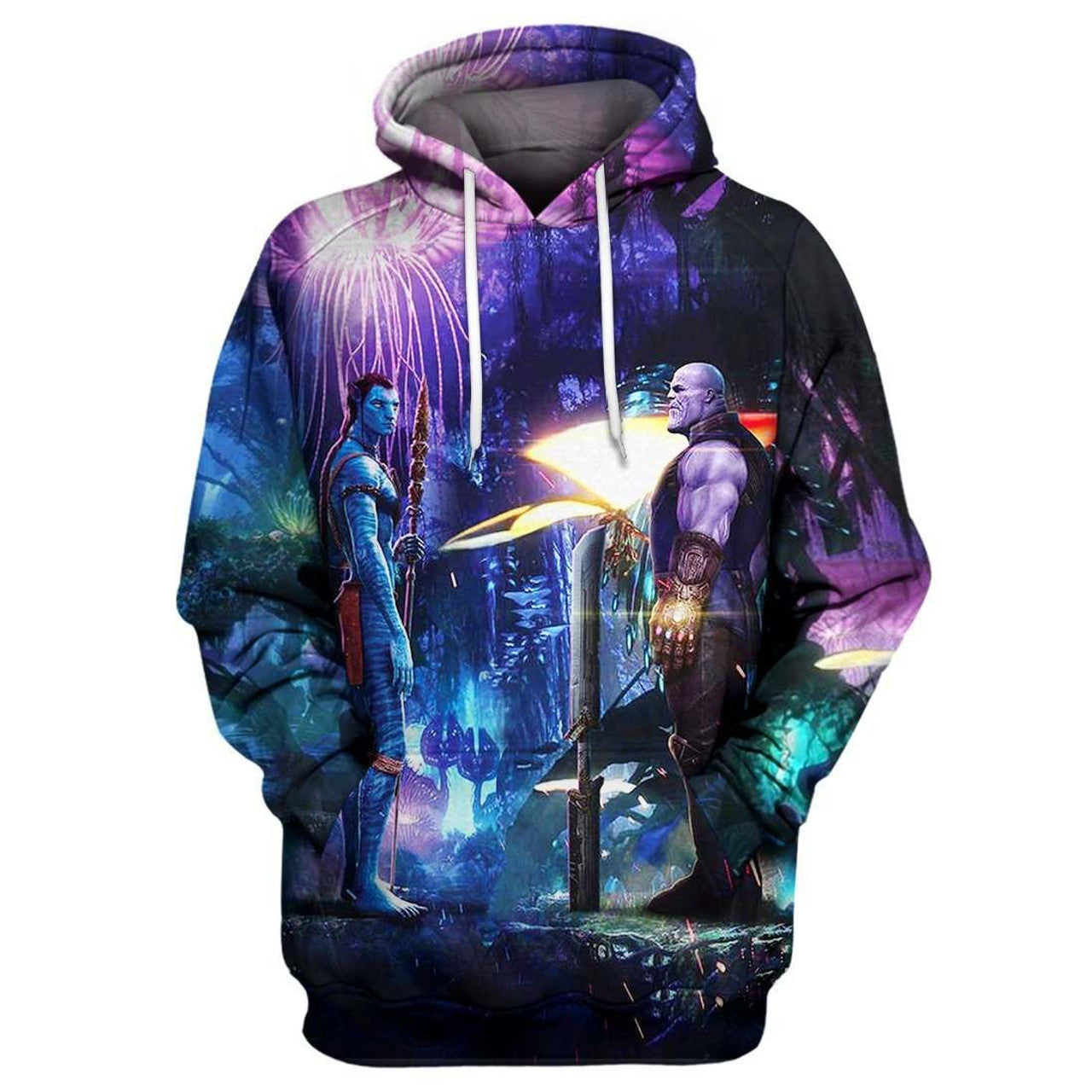 HickVibes Thanos Avatar Print B2972 3D Pullover Printed Over Unisex Hoodies