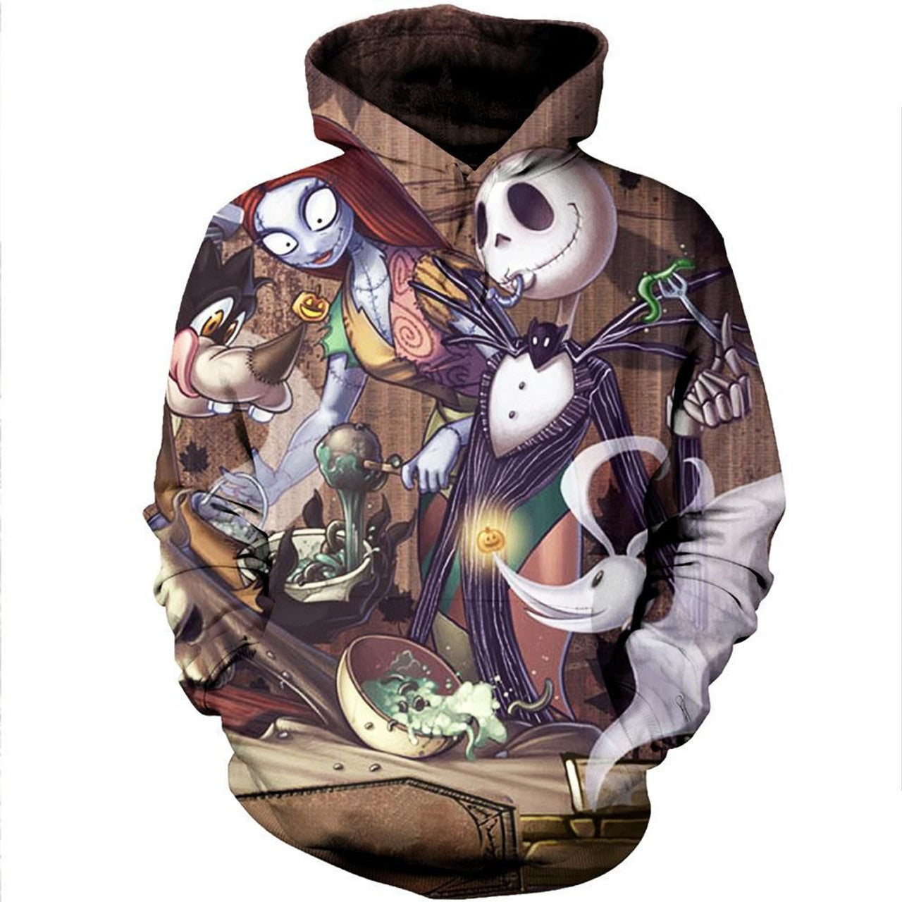 HickVibes The Nightmare Before Christmas Anime B638 3D Pullover Printed Over Unisex Hoodies