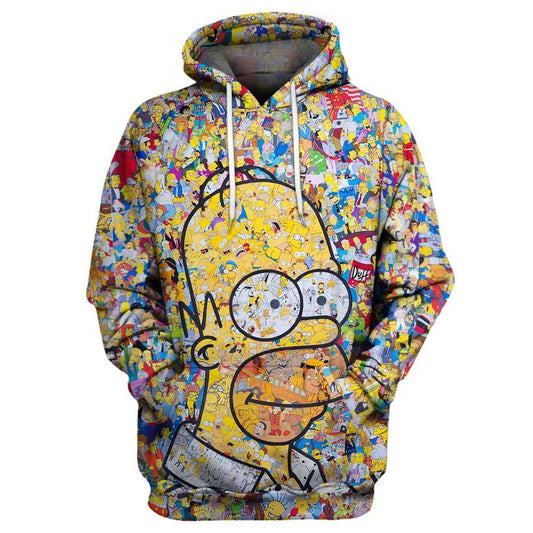 HickVibes The Simpsons Art B2877 3D Pullover Printed Over Unisex Hoodies