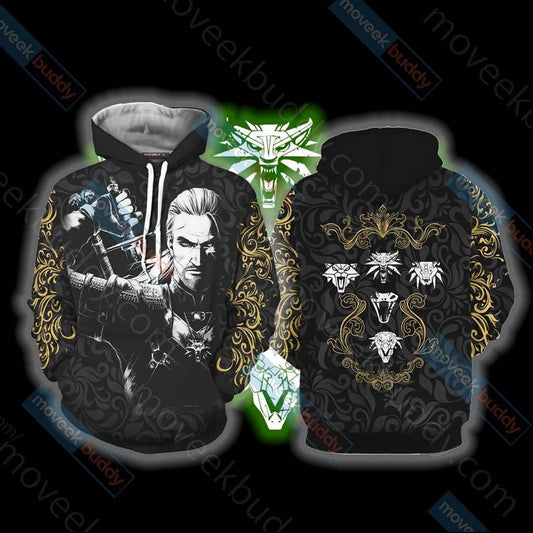 HickVibes The Witcher - Witcher Sign A326 3D Pullover Printed Over Unisex Hoodies