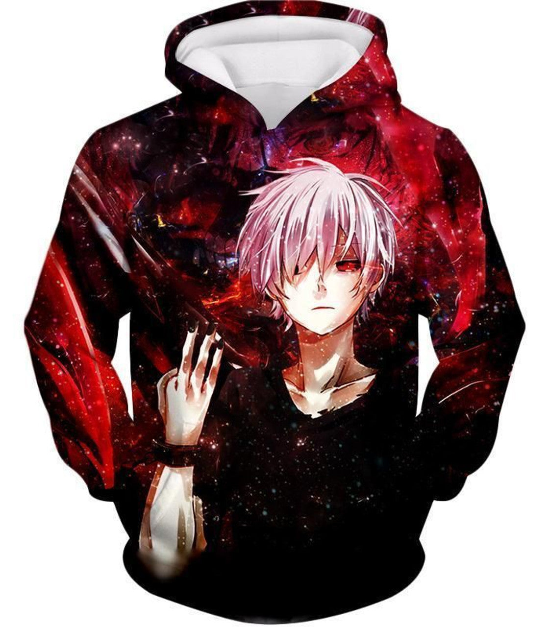 HickVibes Tokyo Ghoul Ken Kaneki Ghoul Promo - Anime A3670 3D Pullover Printed Over Unisex Hoodies