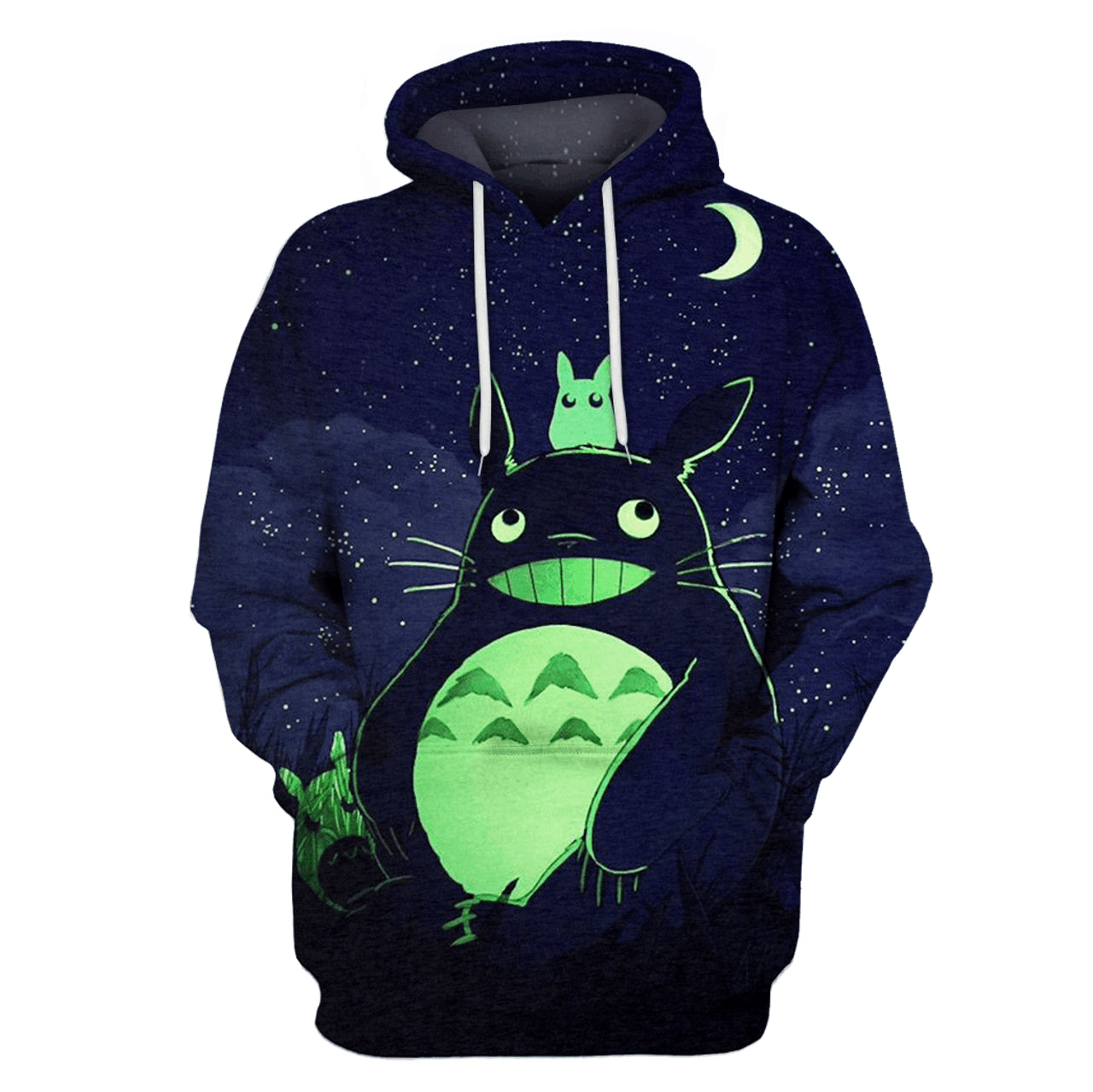 HickVibes Totoro B235 3D Pullover Printed Over Unisex Hoodies