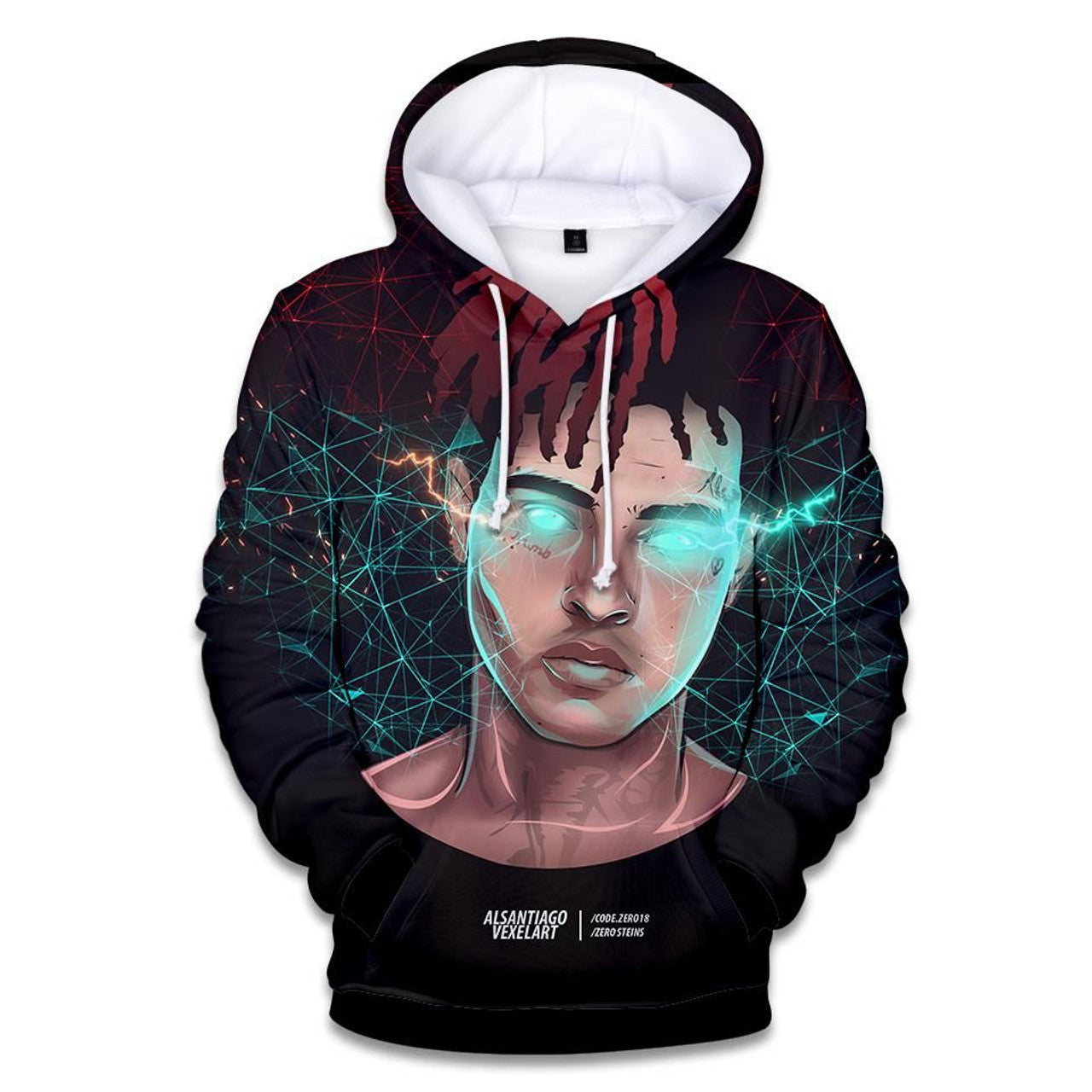 HickVibes Xxxtentacion - Rapper Xxxtentacion Super Cool Black Icon A1355 3D Pullover Printed Over Unisex Hoodies