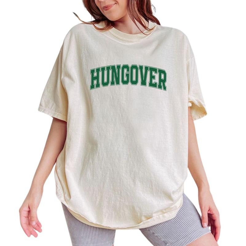 Hungover Shirt, Day Drinking Graphic Printed Tee, This Is My Hangover Unhinged Shirt, Adult Humor T-shirt, Cute Bestie Gifts, Funny Sarcastic Party Shirt, Comfy Fabric Graphic Tee, Women's Tops, Womenswear, Cotton Fabric Relaxed Fit Chic Style