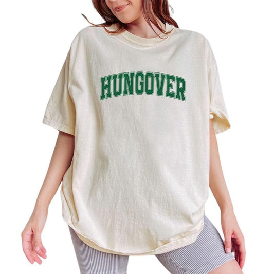 Hungover Shirt, Day Drinking Graphic Printed Tee, This Is My Hangover Unhinged Shirt, Adult Humor T-shirt, Cute Bestie Gifts, Funny Sarcastic Party Shirt, Comfy Fabric Graphic Tee, Women's Tops, Womenswear, Cotton Fabric Relaxed Fit Chic Style