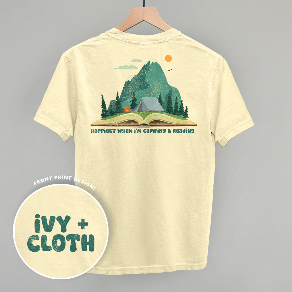 Happiest When I'm Camping & Reading (Back Print)