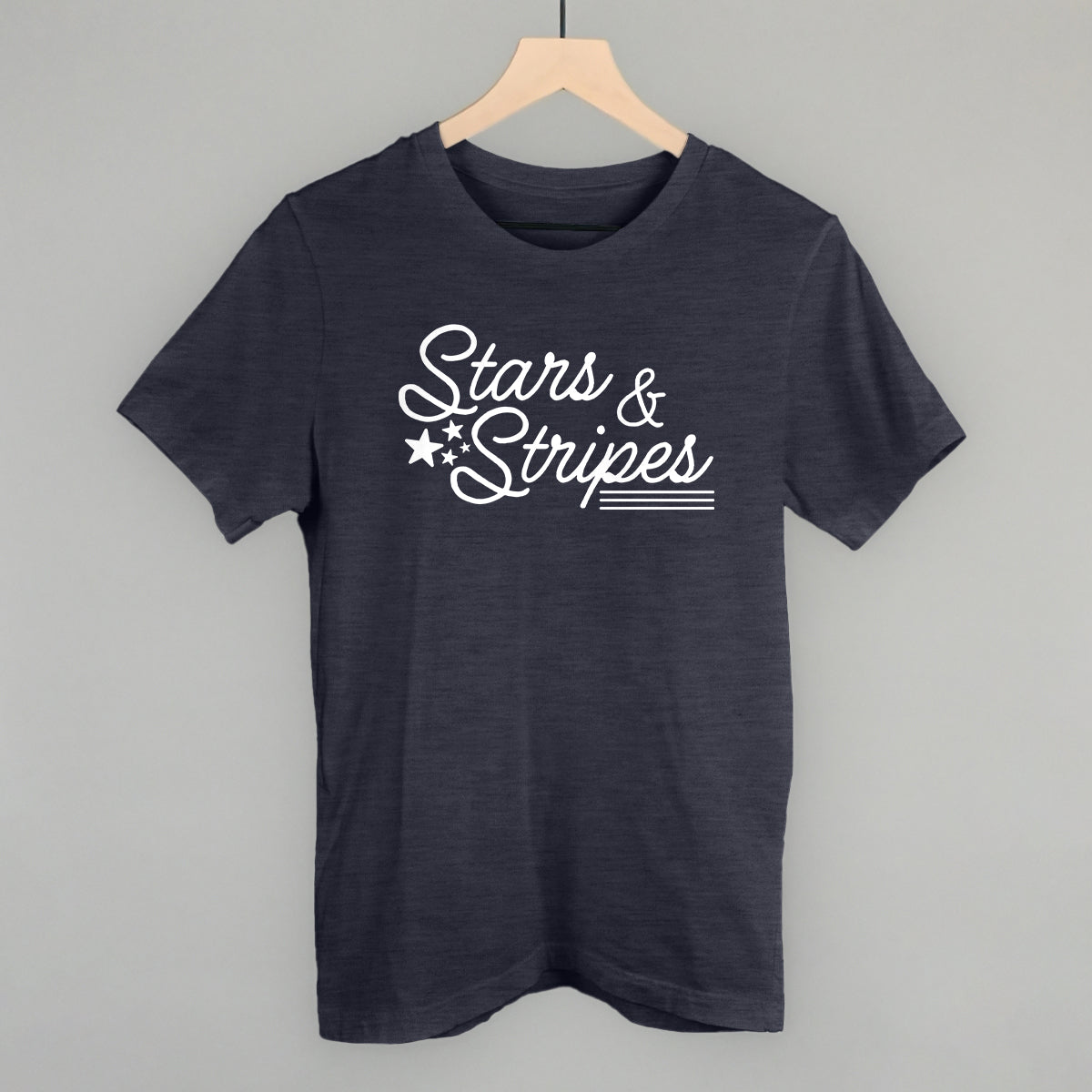 Stars & Stripes White Script
